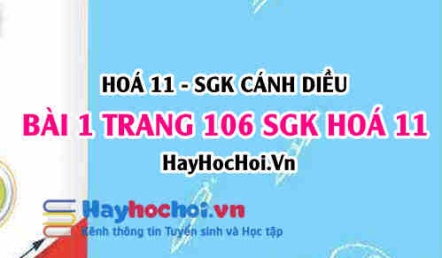 Bài 1 trang 106 SGK Hoá 11 Cánh diều